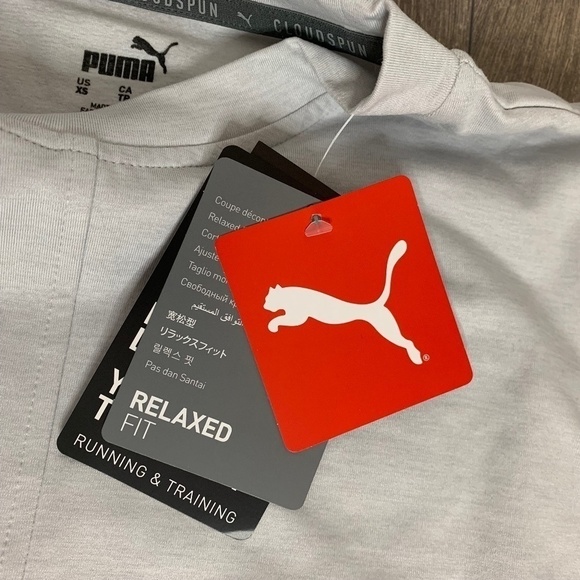 Puma Train Cloudspun Crew Neck Sweater Nimbus Cloud Heather Grey Size XS - Picture 12 of 15